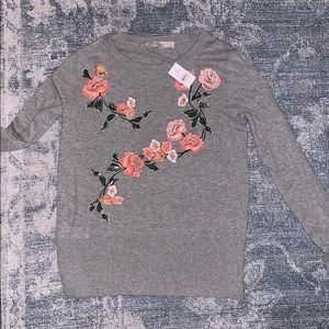 “Loft” embroidered sweater